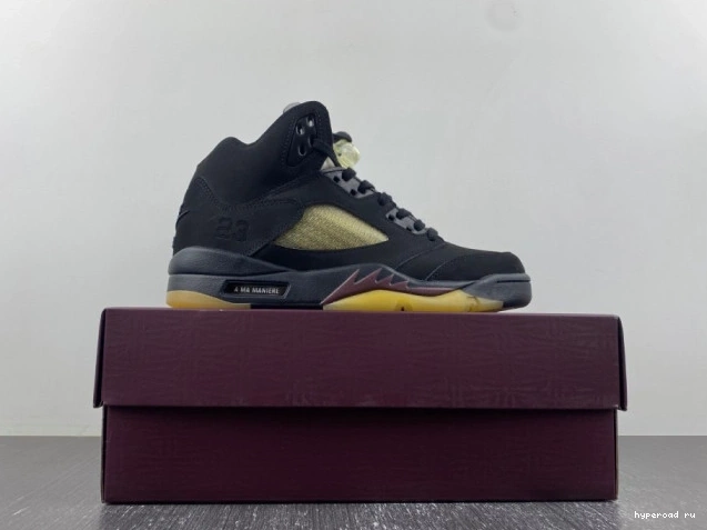 x A Maniere Ma FD1330-001 Air 5 Black Jordan 0805